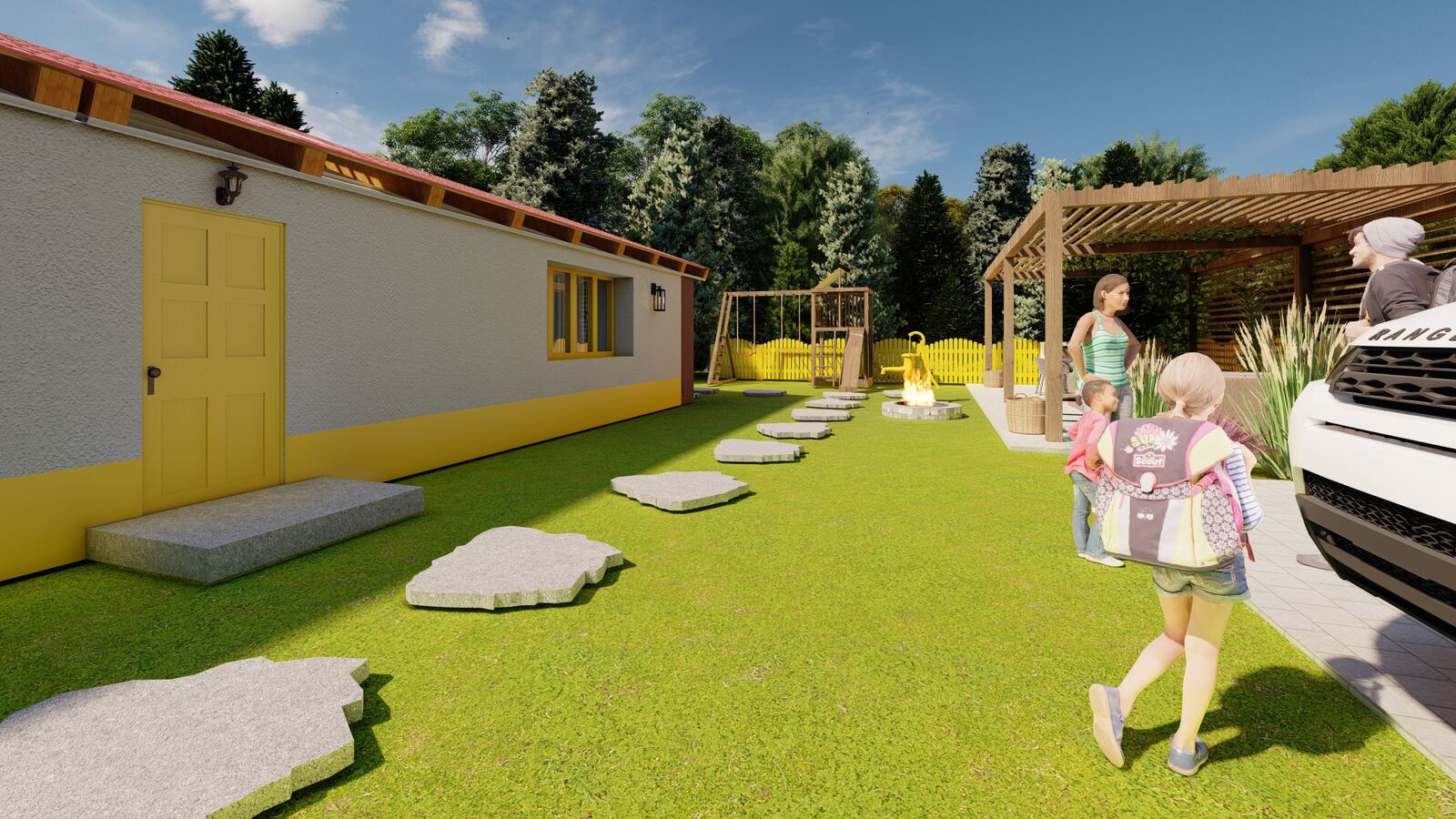 Hájenka Michalovice po dokončení — exteriér